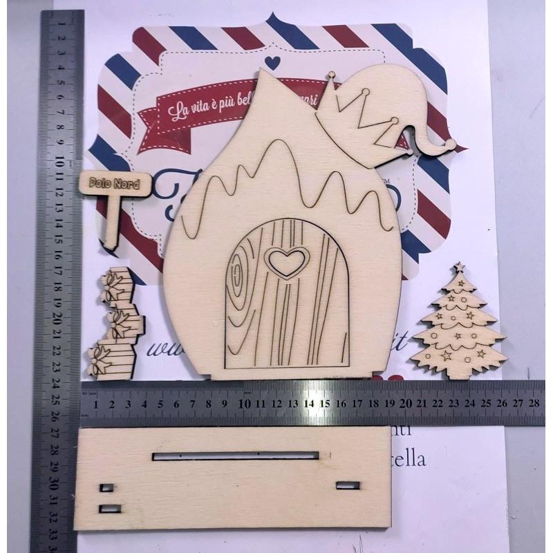Porta elfo e accessori in legno