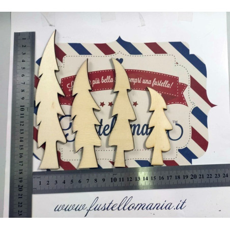 Kit 4 alberi in legno