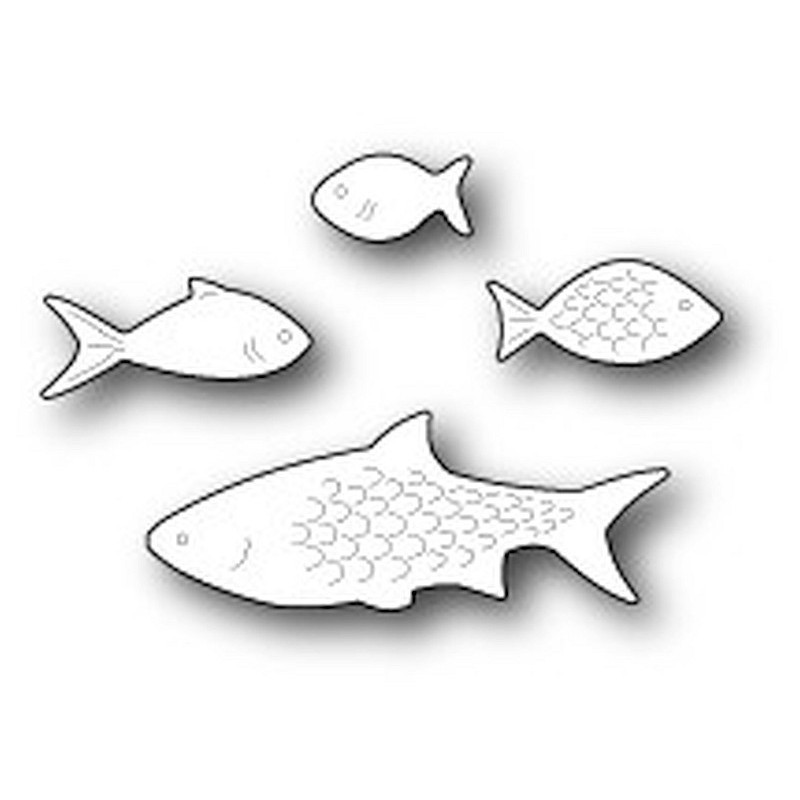 Fustella metallica PoppyStamps Aquarium Fish