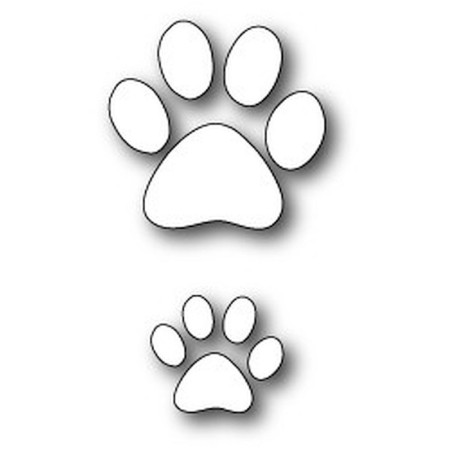 Fustella metallica PoppyStamps Puppy Paw Prints