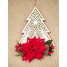 Albero grande con snowflake in legno