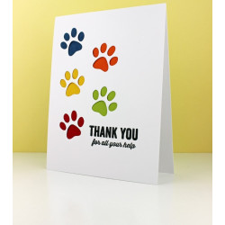 Fustella metallica PoppyStamps Puppy Paw Prints