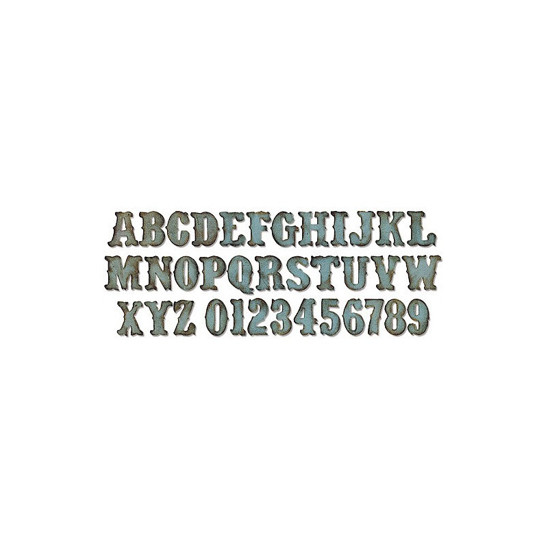 Fustella Sizzix BIGz XL Alterations Alfabeto Vintage Market maiuscolo