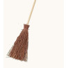 Scopa di saggina natalizia in legno 1 pezzo marrone 15 cm