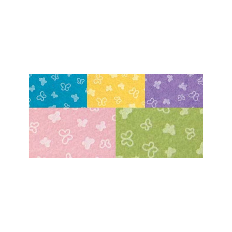 Pannolenci 1mm con farfalle - 1 foglio 30x40 cm