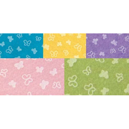 Pannolenci 1mm con farfalle - 1 foglio 30x40 cm