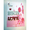Fustella metallica Scritta love con cuore