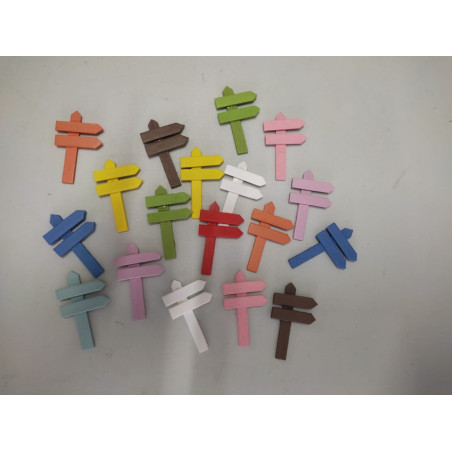 Steccato in legno colorato