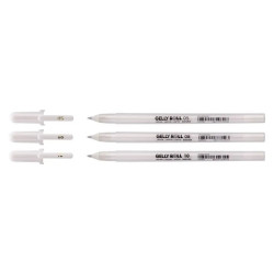 Gelly roll penna Sakura gel 05, 08 e 10 Bianco 3 pezzi