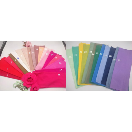 Jersey - 30 fogli 50x30 cm tutti i colori