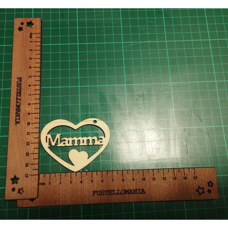 Sagoma in legno scritta Mamma