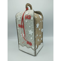 Fustella tripla 2 XL + 1 L Porta bottiglie con bordo di neve