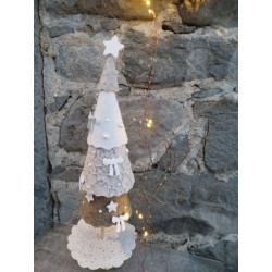 Fustella XL Albero di natale a cono con fiocco e stelle