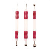 Set 3 doppi bulini embossin pens da 2 3 6 8 12 mm