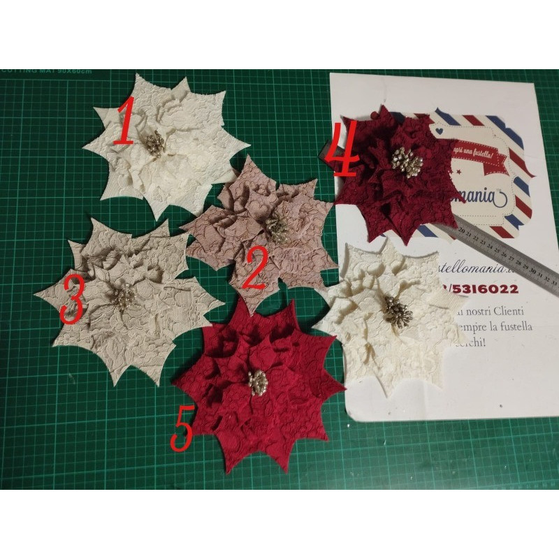 kit fustellati stella di natale gigante in feltro pizzo