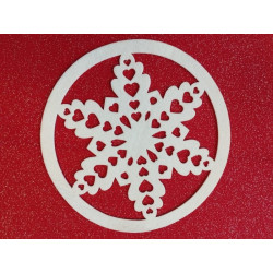 Fustella XL Fuoriporta con fiocco di neve a cuori