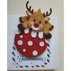 Fustella M Renna Rudy rotola sulla neve