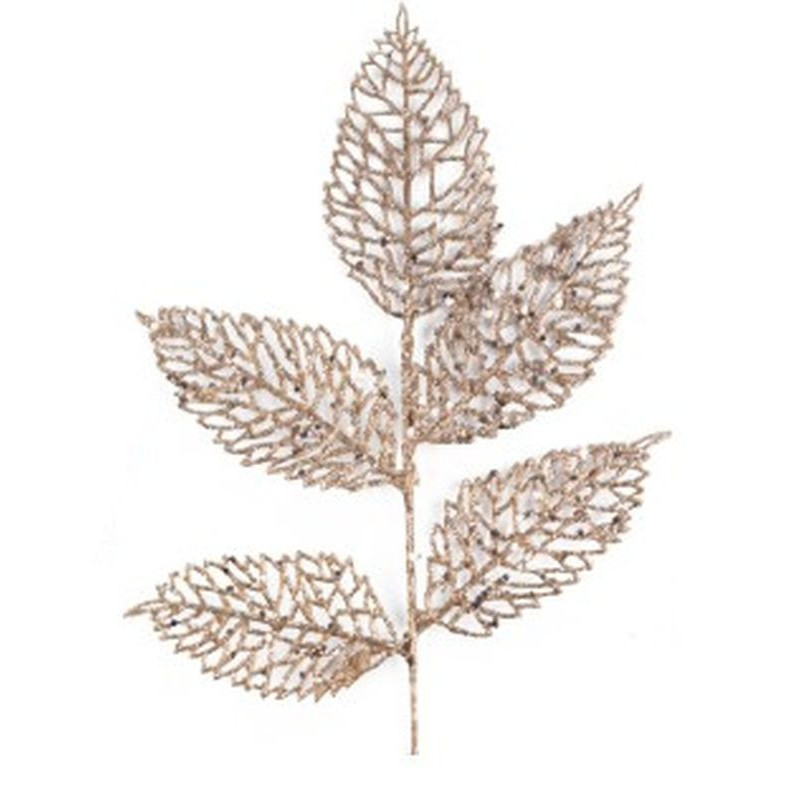 Ramo rosa canina glitter champagne 29 cm