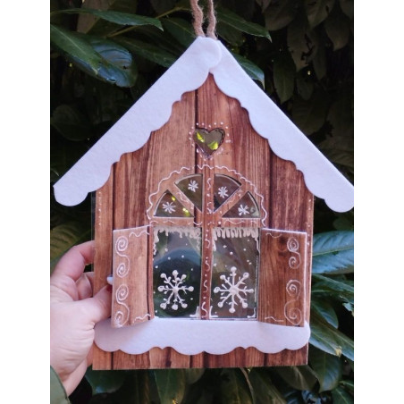 Fustella A4 Casetta con balcone fiorito kit 2 fustelle