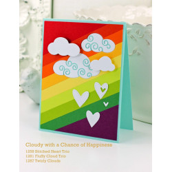 Fustella metallica PoppyStamps Twirly Clouds