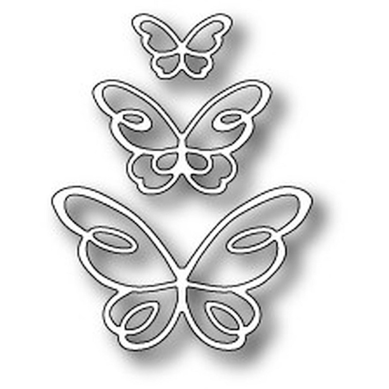 Fustella metallica PoppyStamps Devyn Butterfly Trio