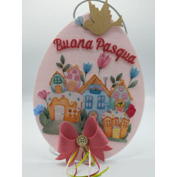 Pannello in pannolenci Fustellomania Villaggio felice 1mm 25x25 cm