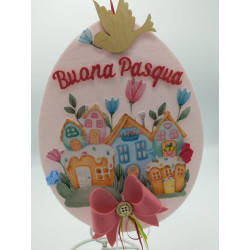 Pannello in pannolenci Fustellomania Villaggio felice 1mm 25x25 cm