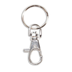 Anello con moschettone silver 3,5 cm