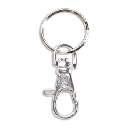Anello con moschettone silver 3,5 cm