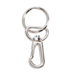 Anello con moschettone silver 3,5 cm