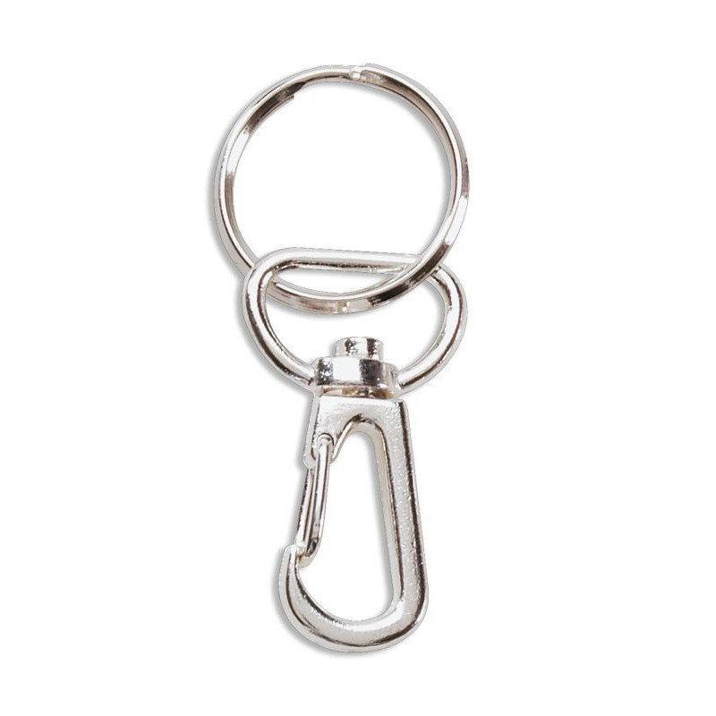 Anello con moschettone silver 3,5 cm