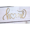 Sagoma in legno Scritta home con cuore