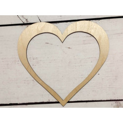 Sagoma in legno Cuore vuoto