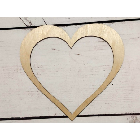 Sagoma in legno Cuore vuoto