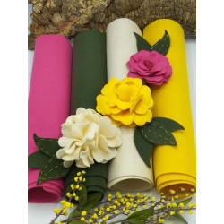 Pannolenci termoformabile 1,5 mm  - KIT 4 colori Fiori allegri