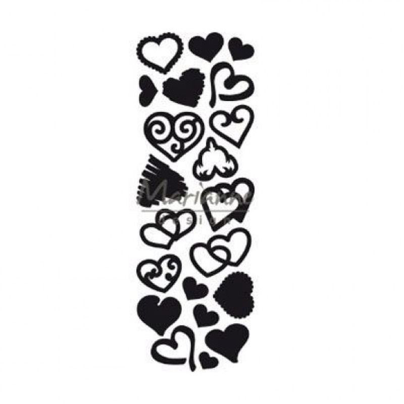 Fustella metallica Marianne Design Craftables punch die sweet hearts