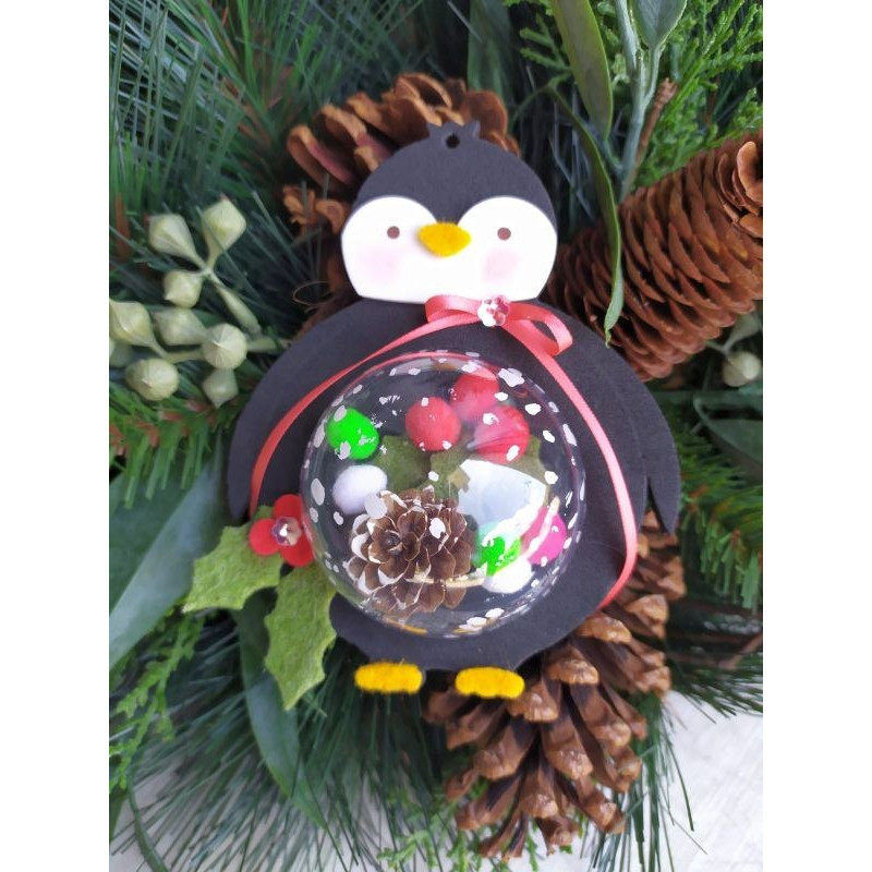 Fustella M Pinguino con spazio per sfera decorativa