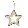 Stella in legno da appendere 20x20 cm