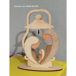Fustellegno lampada 3D vintage