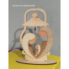 Fustellegno lampada 3D vintage