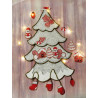 Fustella A4 doppia Kit 2 fustelle Albero componibile con bordo neve e stelle