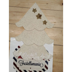 Fustella A4 doppia Kit 2 fustelle Albero componibile con bordo neve e stelle