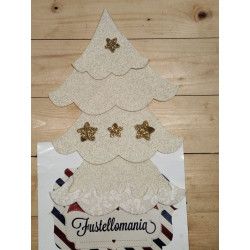 Fustella A4 doppia Kit 2 fustelle Albero componibile con bordo neve e stelle