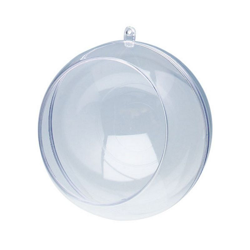 Sfera di plastica trasparente apribile 2 parti - 12 cm