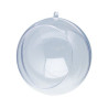 Sfera di plastica trasparente apribile 2 parti - 12 cm