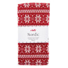 Tessuto Nordic 48x70cm rosso/bianco