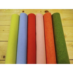 KIT Allegri passerotti 6 colori Feltro lana termoformabile 2 mm 30x50 cm