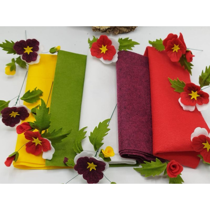 Pannolenci 1 mm  - KIT 5 colori Bouquet di viole