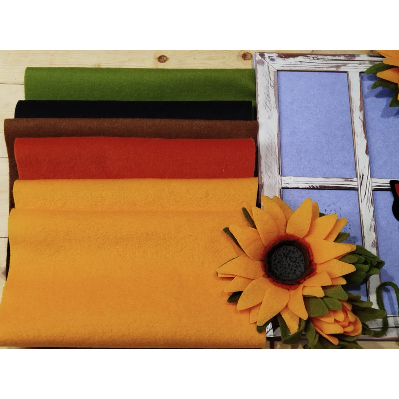 Ecofelt 2 mm - KIT 6 colori Girasoli