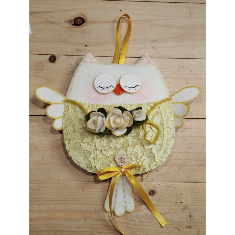 Fustella A4 Gufo coccoloso con fiore